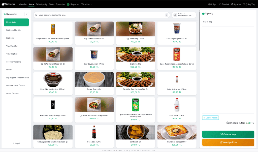 Kasa Satış Ekranı